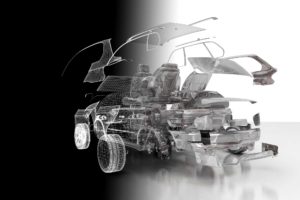 Car parts, exploded view