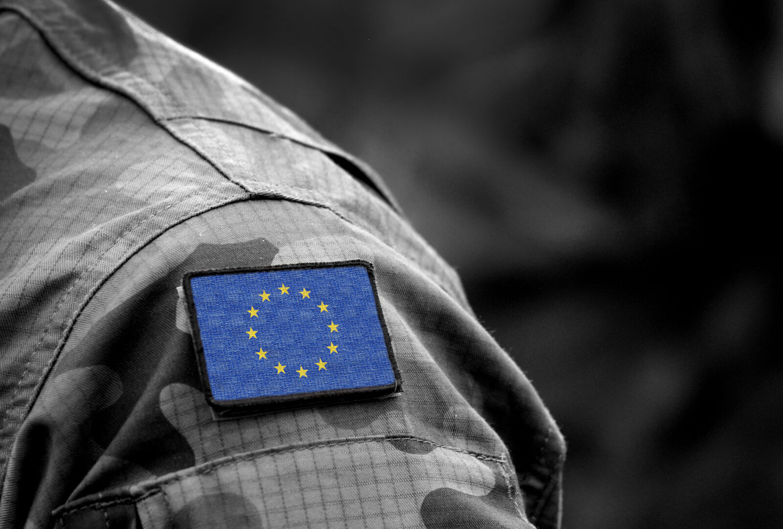 EU patch on military uniform