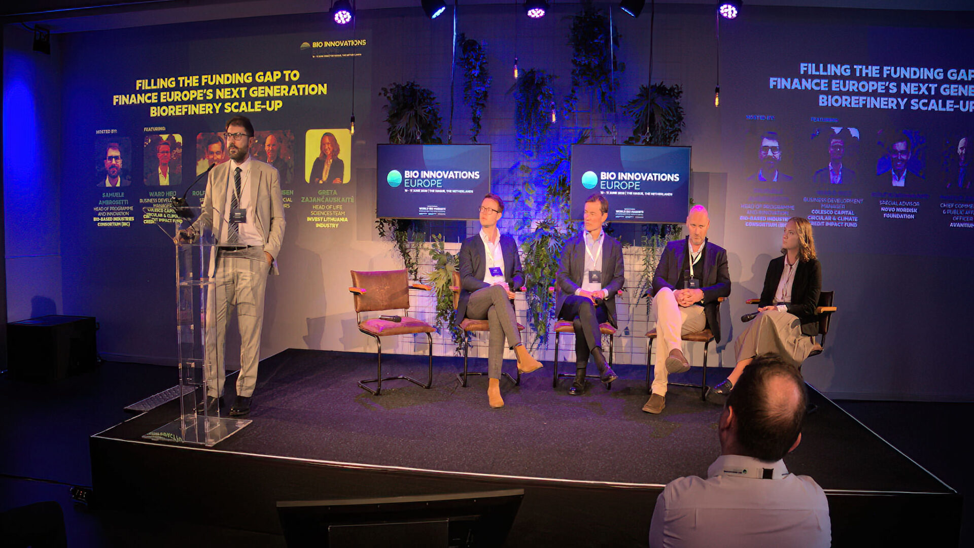 Samuele Ambrosetti (BIC) moderated a panel session on Bio Innovations The Hague, 2026